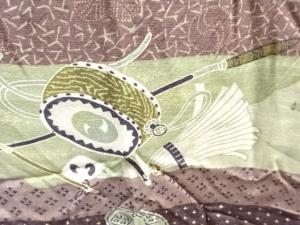 アンティーク　忠臣蔵模様男物長襦袢